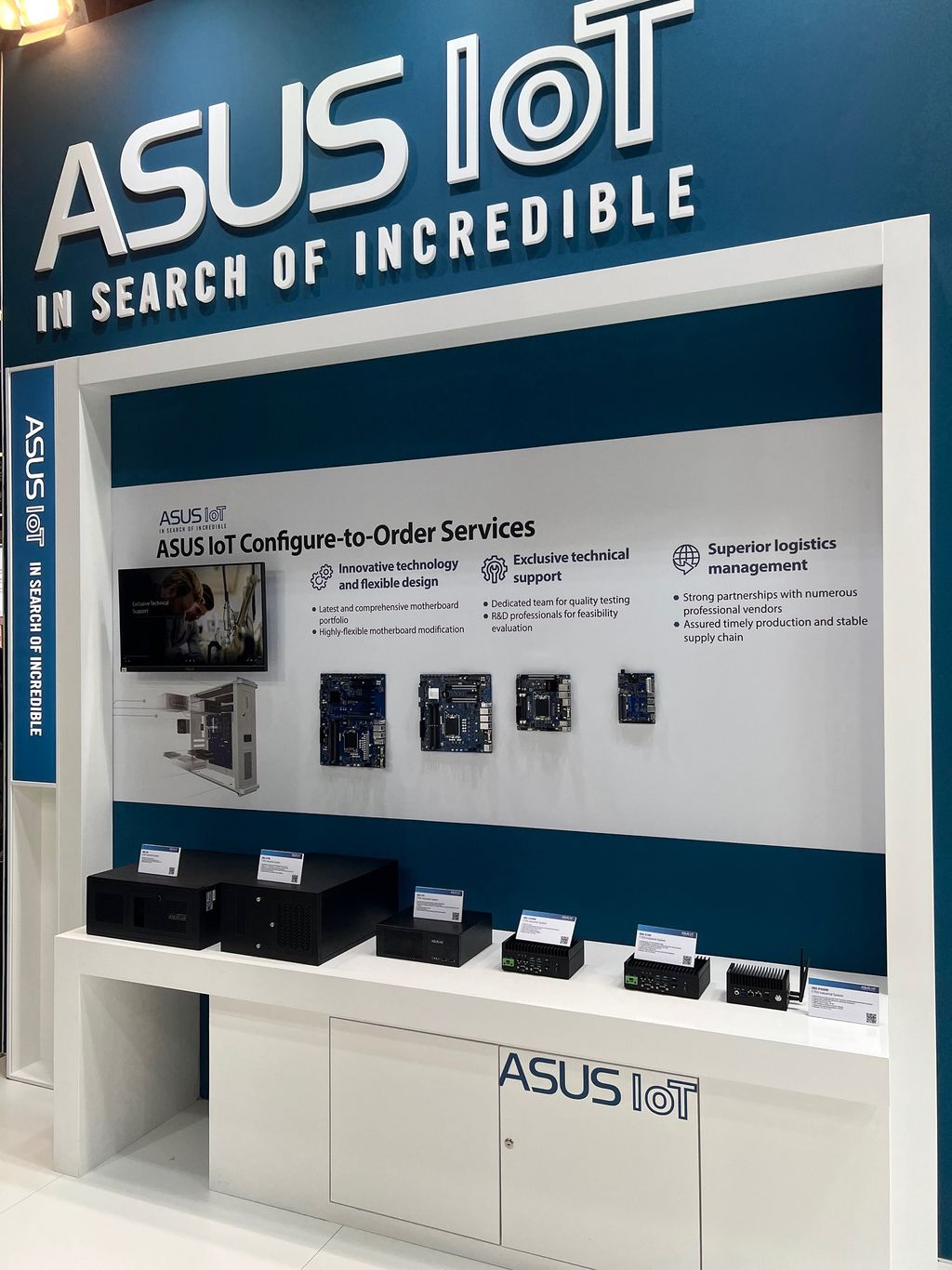 華碩也推出ASUS IoT Configure-to-Order Service (ASUS IoT CToS)服務，由專業研發團隊進行快速評估、送樣，為客戶縮減產品上市時程。